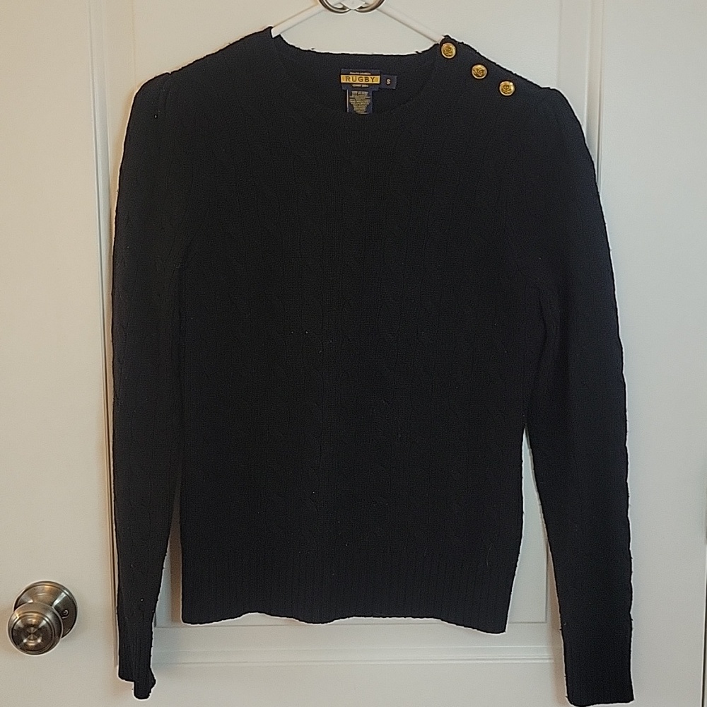 Ralph Lauren Rugby Cashmere Blend Cable Knit Sweater
